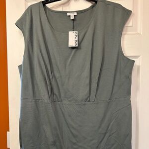 Nine West olive green midi dress